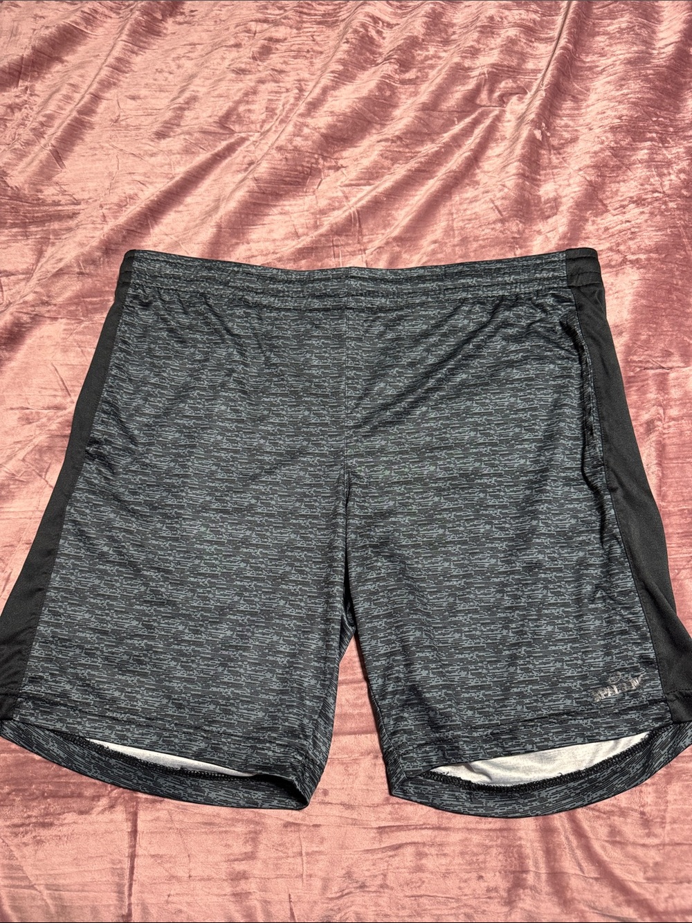 Spalding Black Heather Athletic Shorts with Side Panels
